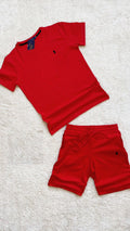 CONJUNTO CORTO RALPH LAUREN ROJO