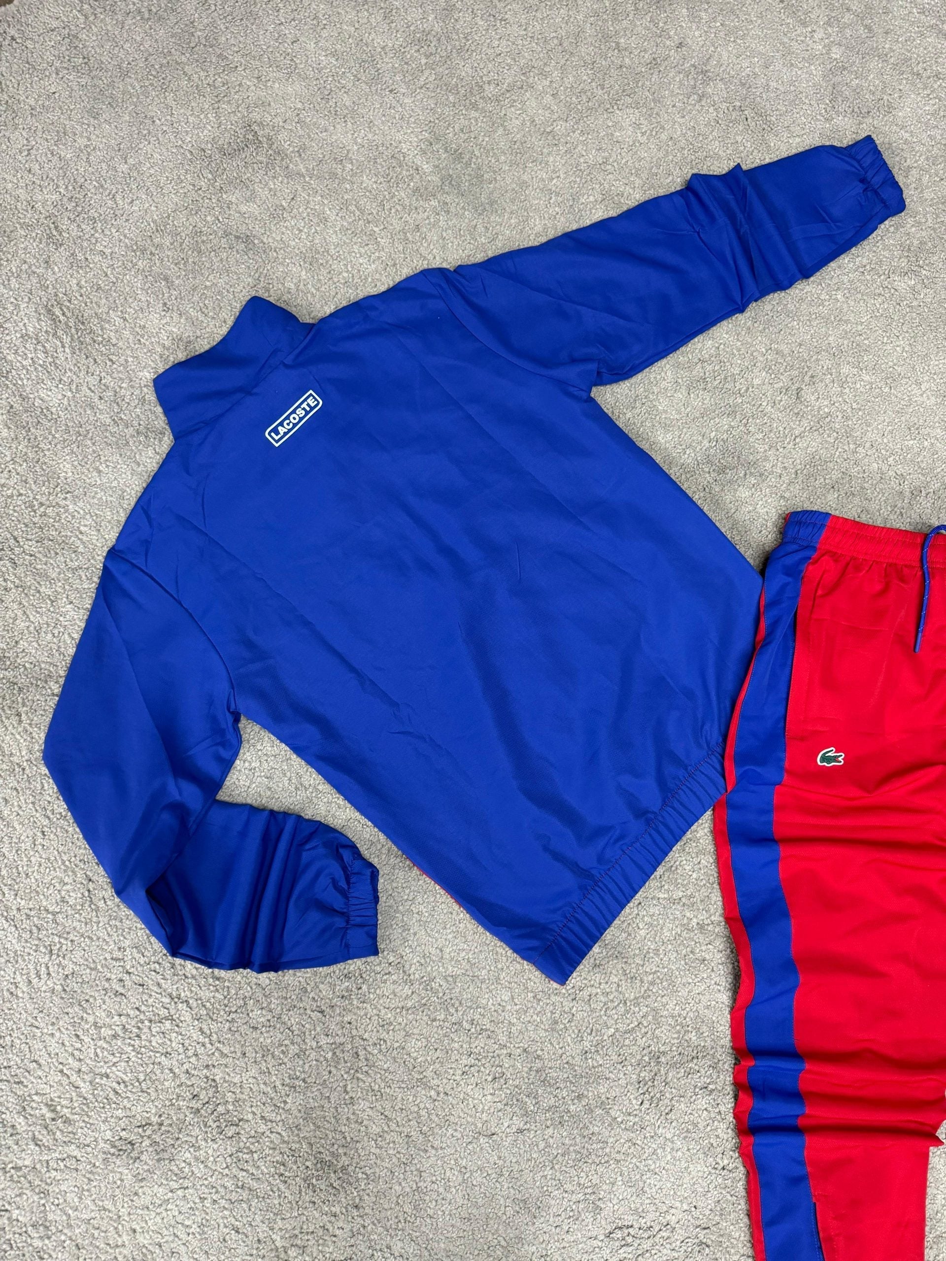 Chandal LACOSTE rojo-azul