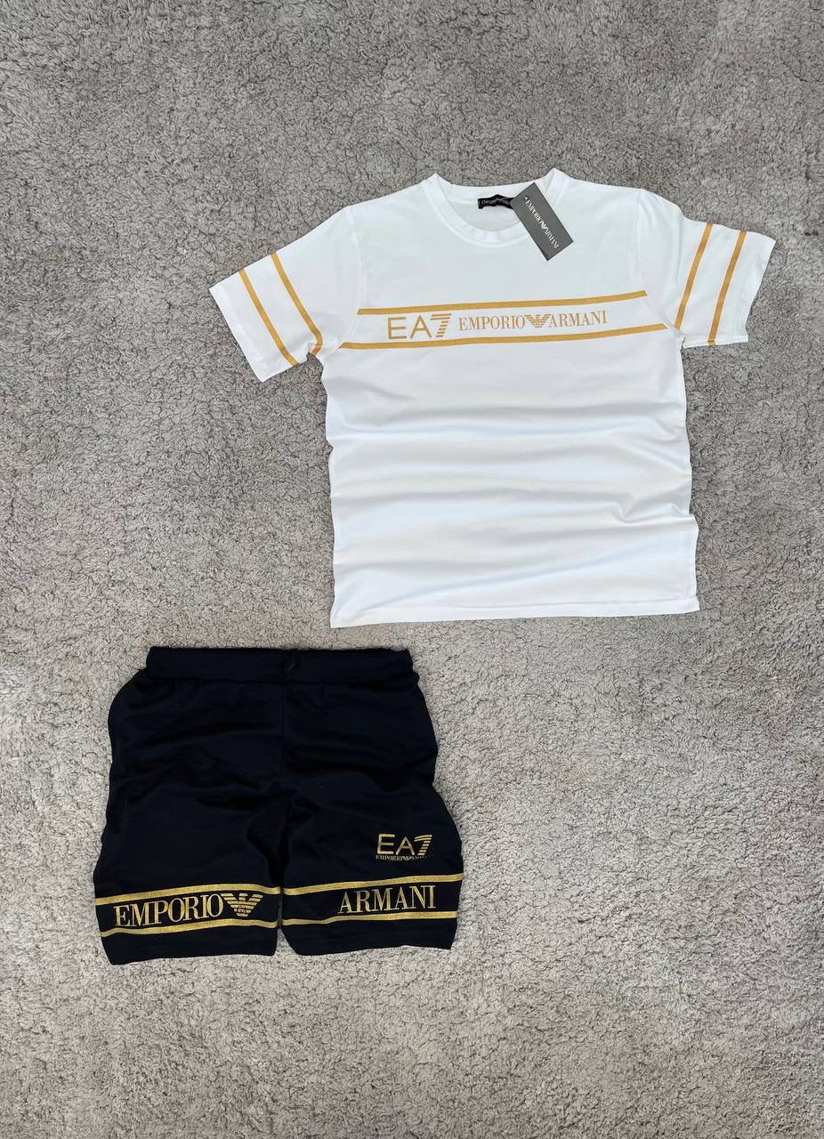 Conjunto Emporio Armani Blanco y Dorado